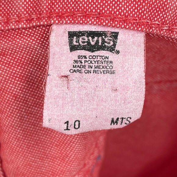 LEVI'S 577 Wide Leg High Rise Red Crop Jeans Size 10 - Picture 8 of 9